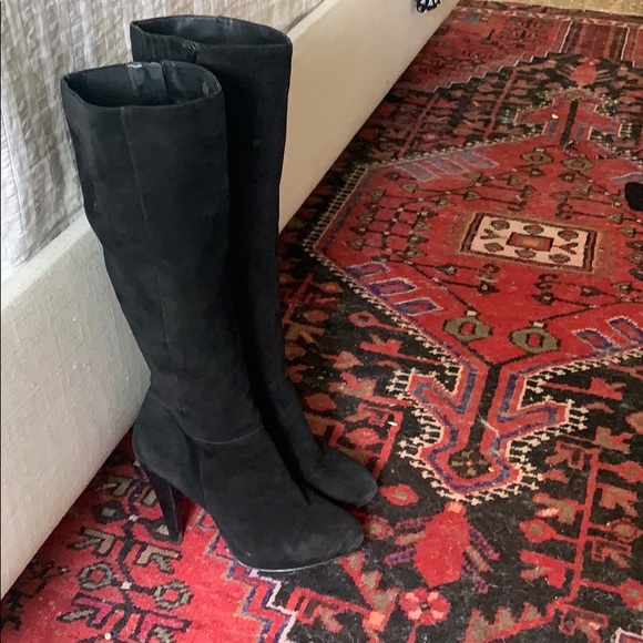 Gianni Bini Black Suede Boots - Picture 2 of 5